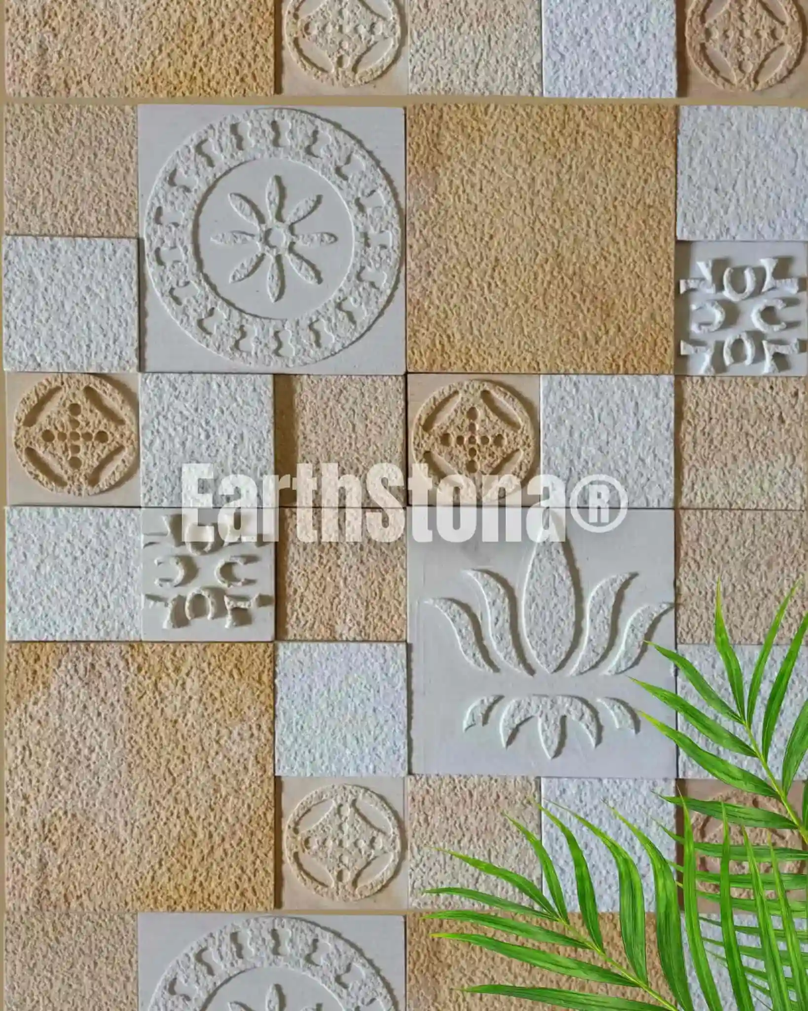 natural stone flower pattern wall cladding manufacturer in India