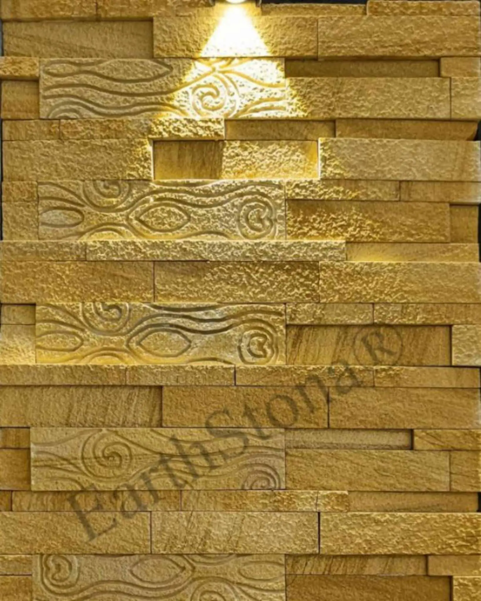 Yellow Designer Brick Stone Wall Cladding | EarthStona