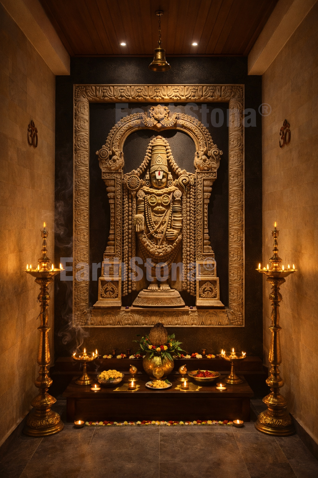 Venkateswara In Antique Marble