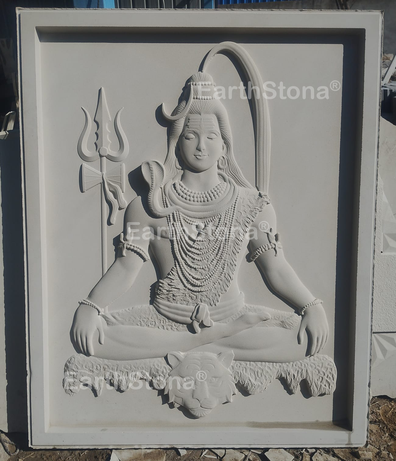 Lord Shiva Stone Mural